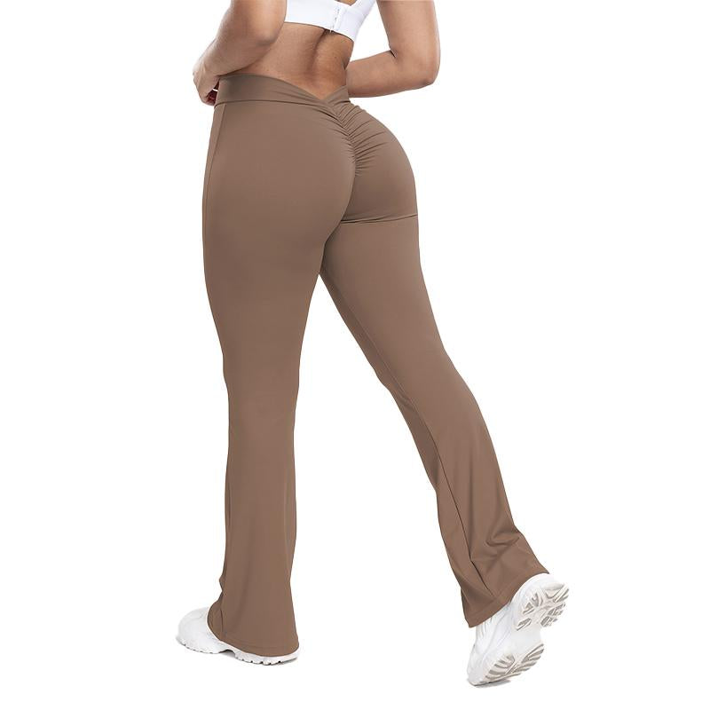 High-Waisted Flared Leggings with Butt-Lifting, Tummy Control, and Slimming Design, Perfect for Women during Yoga, Gym Workouts, Running, Pilates, or Casual Daily Wear—Shaping, Stylish, Stretchy, and Comfortable Fit Flare Leg Sport Legging Compression