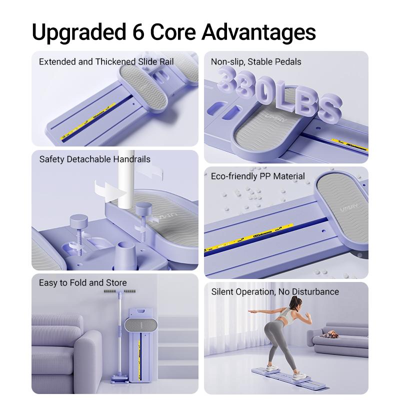 UMAY Ski Coach 3-In-1 Comprehensive Exercise Machine, Strength Training, Total Body Sculpting, Foldable and Portable Postpartum Women Pelvic Floor Muscle Repair, Hip Trainer Home Gym.