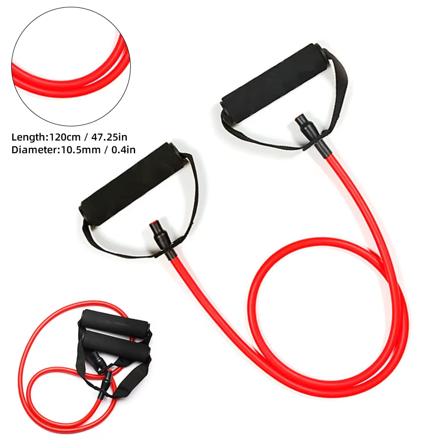 5 Levels Resistance Bands with Handles Training Exercise Tube Band Pull Rope Fitness Elastic Bands Workouts Strength Equipment
