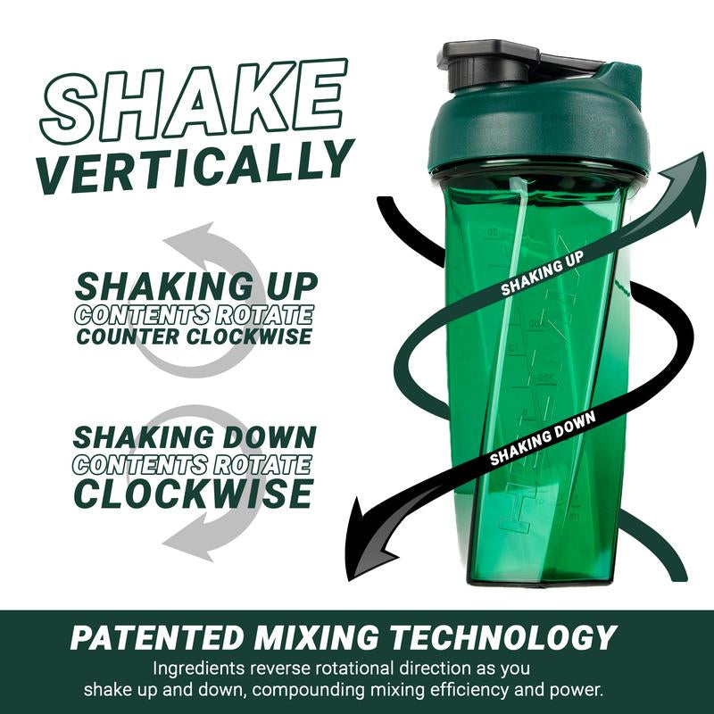 Helimix Monochrome Series Shaker Bottles - No Whisks No Screens No Clumps - Mix Your Preworkout and Protein with the Most Efficient and Simple Shaker Cup on the Market - Helimix