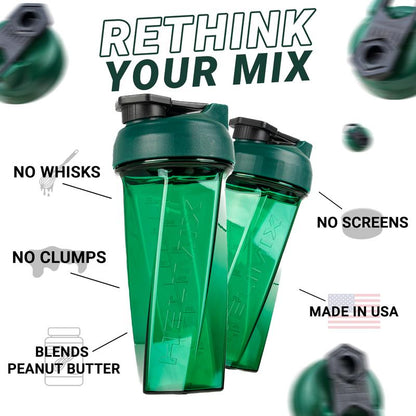 Helimix Monochrome Series Shaker Bottles - No Whisks No Screens No Clumps - Mix Your Preworkout and Protein with the Most Efficient and Simple Shaker Cup on the Market - Helimix
