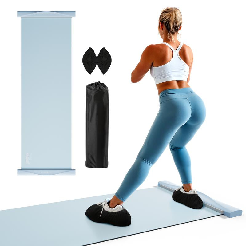 FEIERDUN Foldable Slide Board for Home Workout,Full-Body Core Training,Balance & Flexibility,Low-Impact Exercise Equipment for Skating, Yoga & Cardio,Portable & Easy to Store
